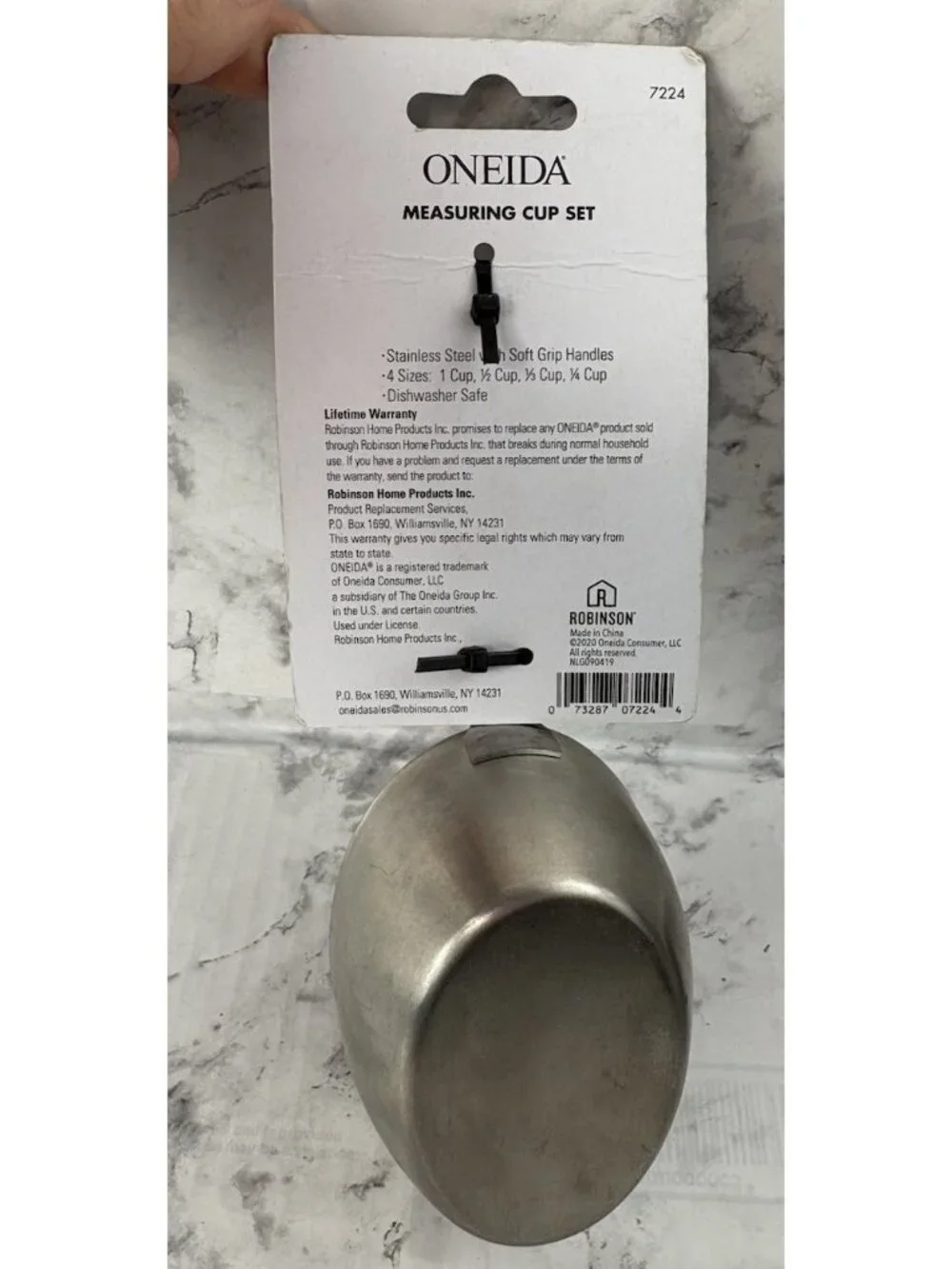 *Oneida Stainless Steel 4pc Measuring Cup & Measuring Spoon Set Kitchen Utensils
